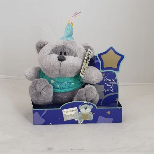 TEDDY HAPPY BIRTHDAY GREEN/GREY