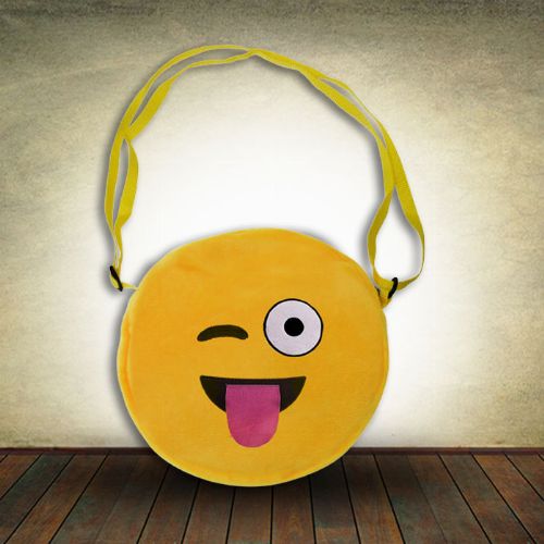 16.5cm DIA Emoji Bag - Cheeky Tongue Out