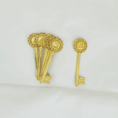 21st Plastic Key Gold 6 pcs