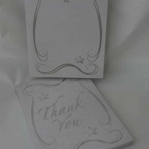 WRITTING INVITES PACK OF 3 PADS WHITE/SILVER