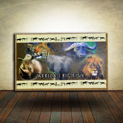Big 5 Magnet  AFRICA'S BIG 5 BIEGE BOARDER
