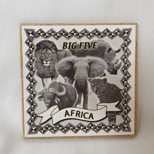 BIG 5 MAGNET AFRICA BLACK & WHITE