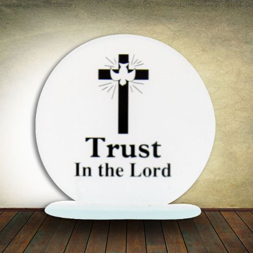 Round Glass Plaque - Trust in the Lord