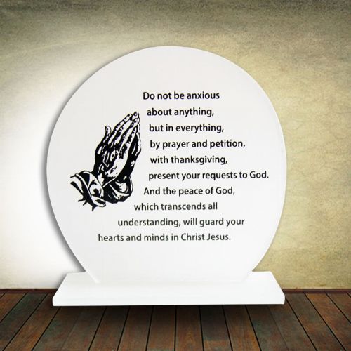 Round Glass Plaque - Do not be anxious
