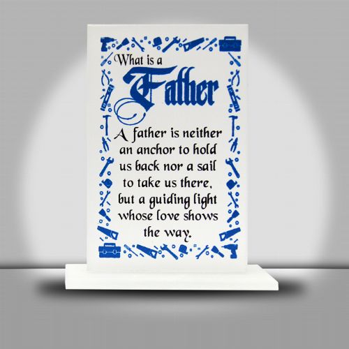 Father Frosted Glass Plaque
