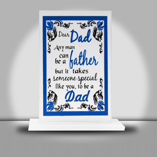Dad/Father Frosted Glass Plaque
