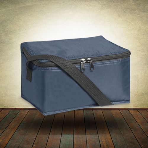 6 Pack Cooler with Front Pouch - Navy Blue