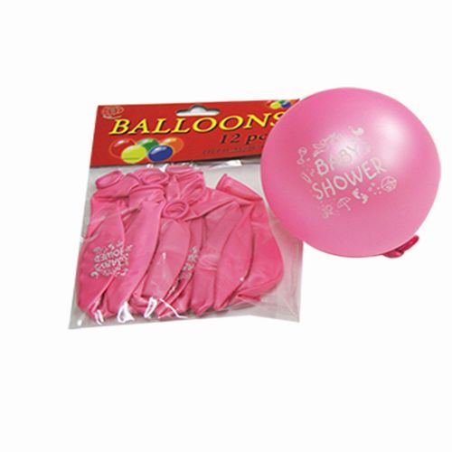  Balloons Baby Shower 12's Pink