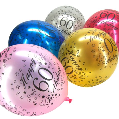 AGE Balloons 12 pcs  60years