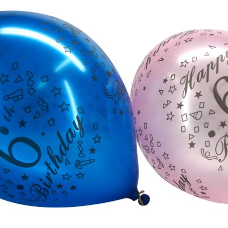 AGE Balloons 12 pcs  6year