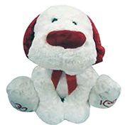 TEDDY DOG RED/WHITE 45CM