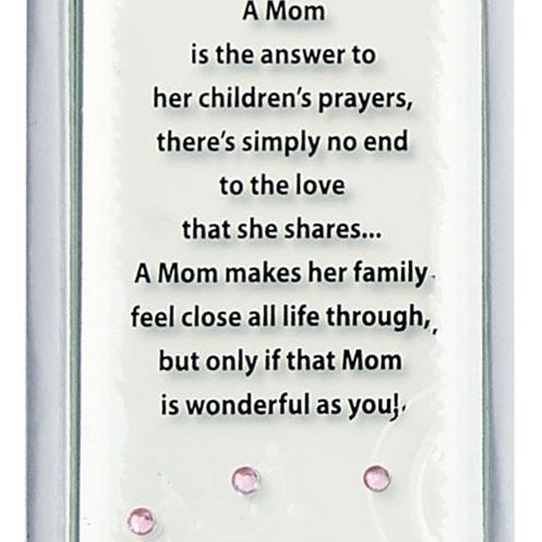 Long Glass Plaque What is a Mom