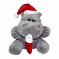 PLUSH CHRISTMAS HIPPO 