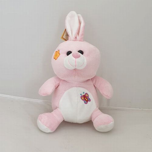 PLUSH EASTER BUNNY PINK/WHITE