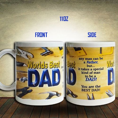 11oz Ceramic Mug, WORLD'S BEST DAD