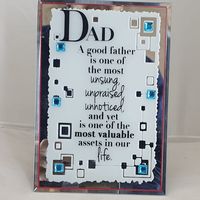 GLASS PLAQUE DAD