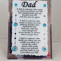 GLASS PLAQUE DAD