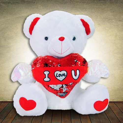 80cm High Teddy with Heart