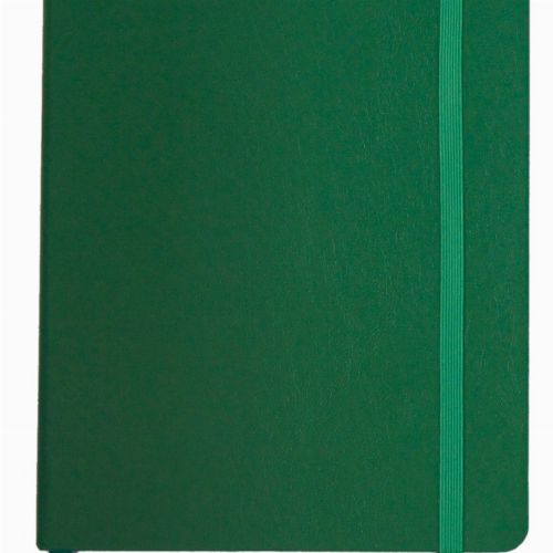 NOTEBOOK A5 W/ELASTIC  PVC COVER GREEN