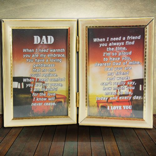 Double Frame with Message for Dad