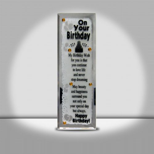 On Your Birthday (Long Message Plaque)