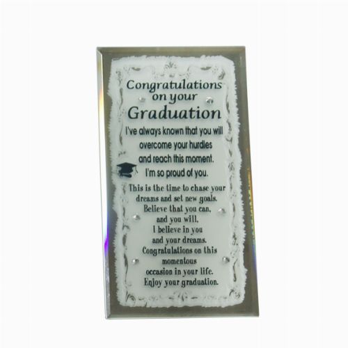 Glass Plaque Congratulation/Graduation