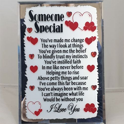 GLASS PLAQUE SOMEONE SPECIAL