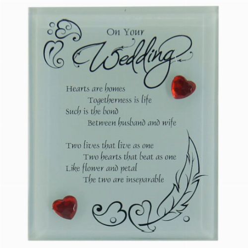 GLASS PLAQUE ON YOUR WEDDING