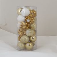 CHRISTMAS DECO BALL GOLD/WHITE