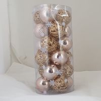 CHRISTMAS DECO BALL GOLD 24PCS