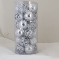 CHRISTMAS DECO BALL SILVER 24PCS