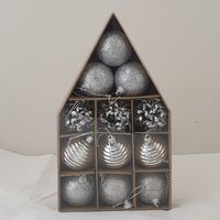 CHRISTMAS DECO BALL SILVER 12 PCS