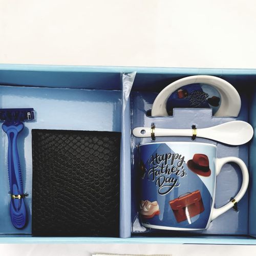 GIFT PACK DAD MUG W/SAUCER/SPOON & WALLET 