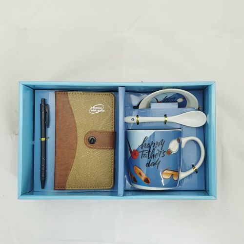 GIFT PACK DAD MUG W/SAUCER/SPOON & WALLET & PEN