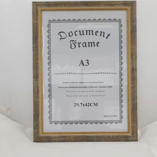 A3 PHOTO FRAME DARK WOOD/GOLD