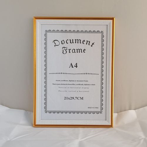 A4 PHOTO FRAME GOLD/WHITE