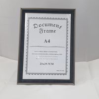 A4 PHOTO FRAME BLACK W/DESIGN