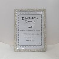 A4 PHOTO FRAME WHITE/SILVER DESIGN