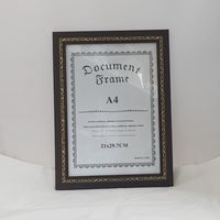 A4 PHOTO FRAME D/BROWN/GOLD DESIGN