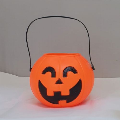 HALLOWEEN ROUND PUMPKIN BUCKET ORANGE