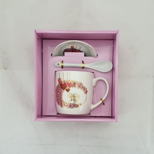 GIFT PACK MOM MUG W/SAUCER/SPOON 