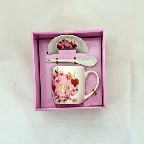 GIFT PACK MOM MUG W/SAUCER & SPOON 