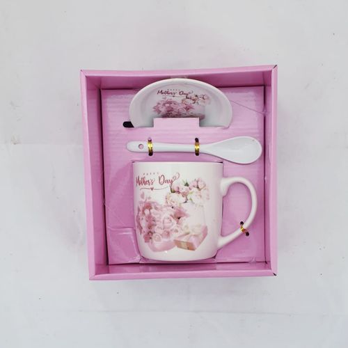 GIFT PACK MOM MUG W/SAUCER & SPOON