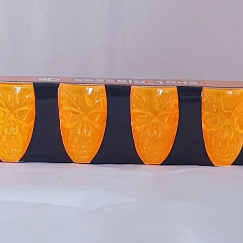 HALLOWEEN SHOT GLASSES 4PCS ORANGE