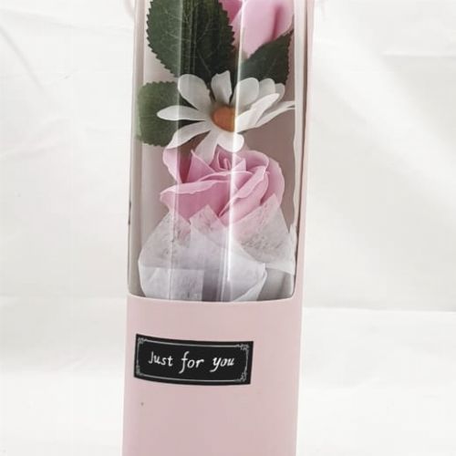 SOAP ROSE PINK IN ROUND TUBE