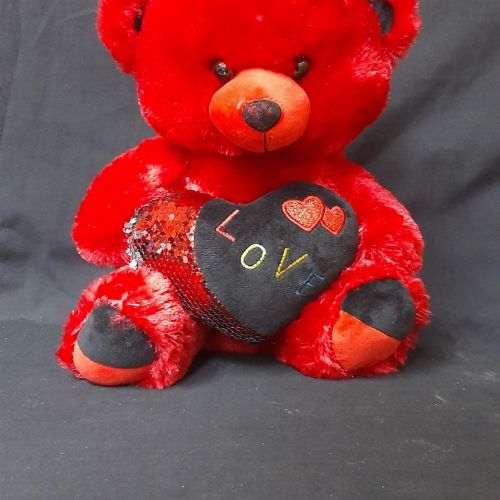 RED/BLACK TEDDY WITH SEQUIN HEART