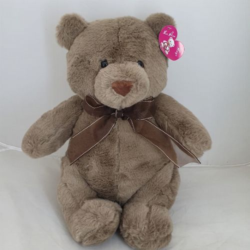 TEDDY BROWN WITH BROWN BOW