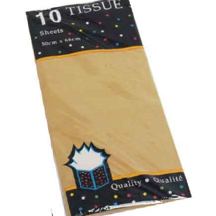 Tissue Paper Pack of 10 Gold