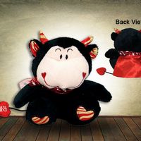 15cm Love Devil Teddy with Cape-Black