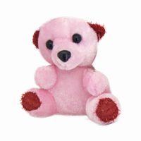 Teddy BEAR PINK W/RED 